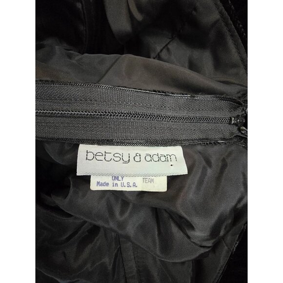 Vintage Black Velvet Halter Dress W/ Bead Sequin Detail whimsygoth elegant glam - Picture 13 of 14